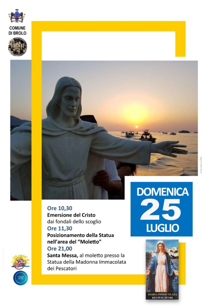 BROLO – Domani l’emersione del Cristo