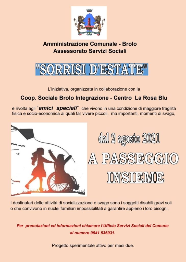 BROLO – Al via “Sorrisi d’estate” il progetto per disabili gravi