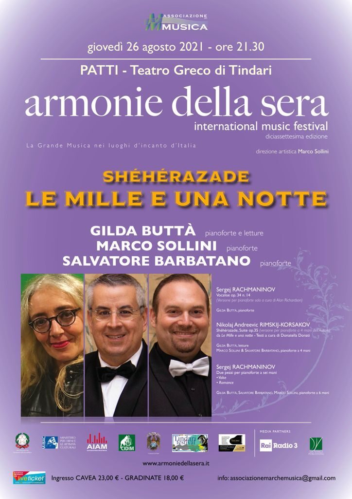 TINDARI FESTIVAL – Gildà Buttà e “Armonie della sera” il 26 agosto