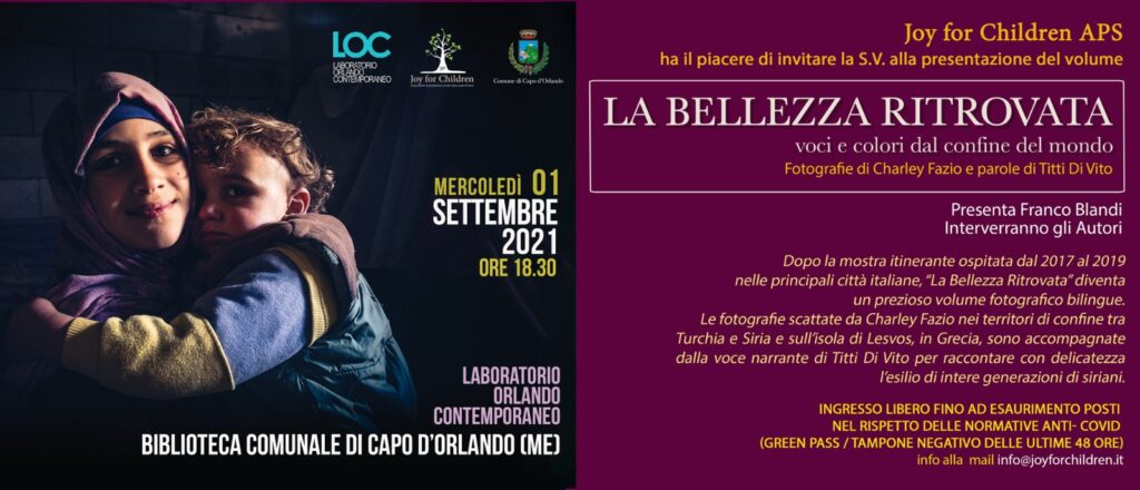 CAPO D’ORLANDO – “La bellezza ritrovata”, il libro di Charlye Fazio  presentato mercoledì allo spazio LOC