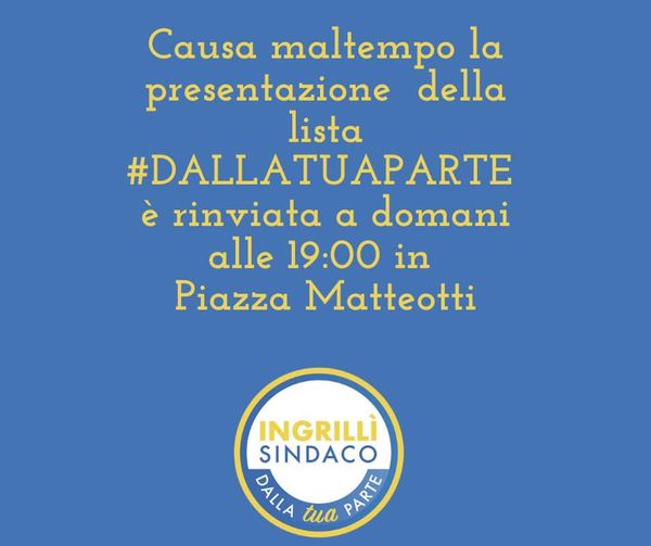 MALTEMPO – “Salta” la presentazione della lista del sindaco Ingrillì