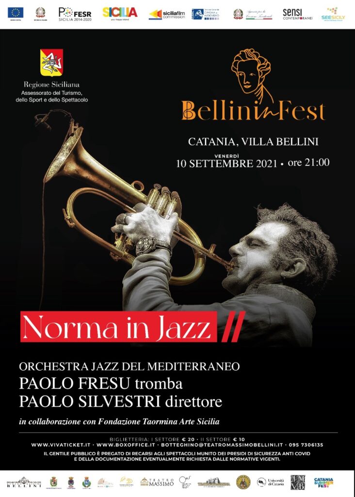BellininFest – “Norma in Jazz”: a Catania concerto di Paolo Fresu con l’Orchestra Jazz del Mediterraneo
