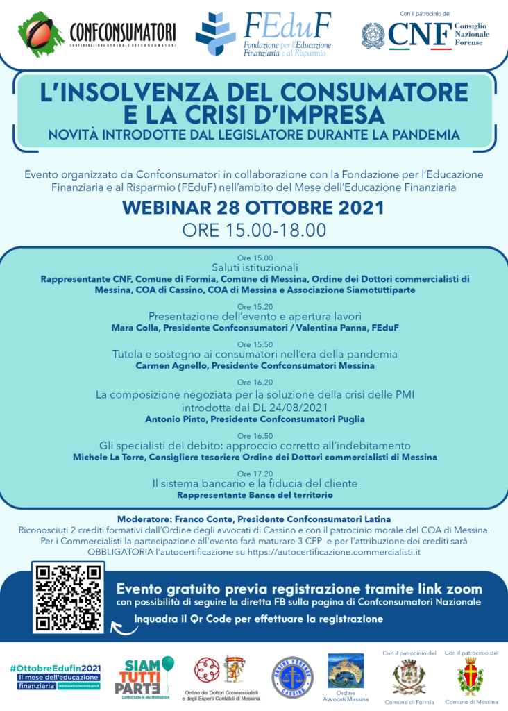 CONFCONSUMATORI – Insolvenza: le novità dopo il Covid