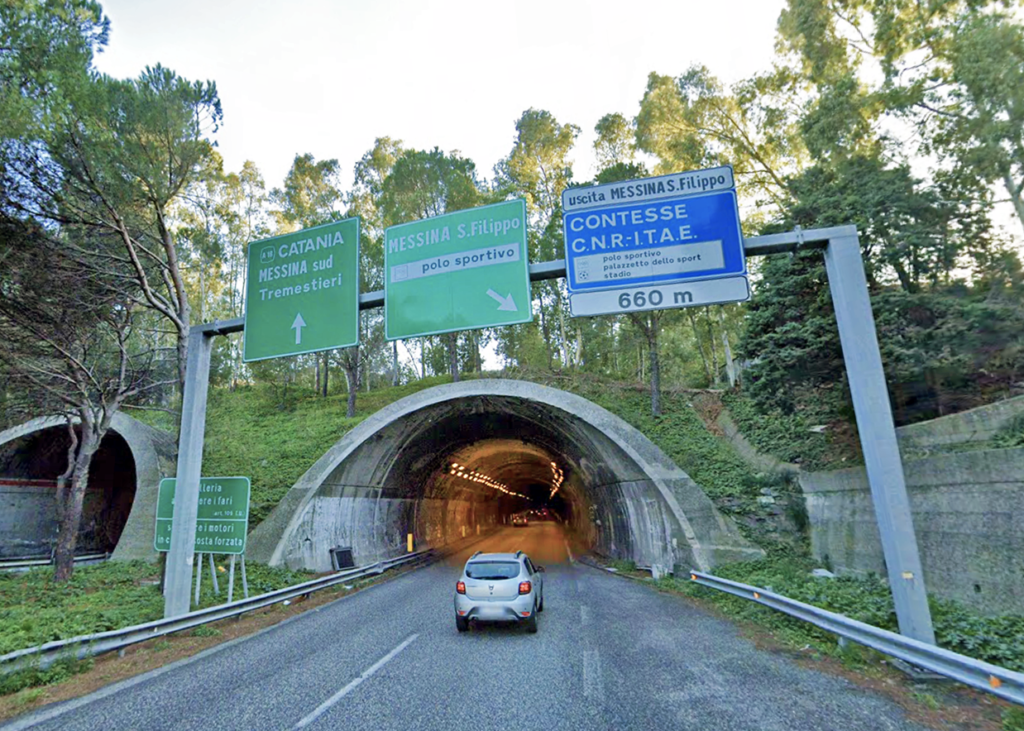 AUTOSTRADE SICILIANE – Tangenziale di Messina: due notti di manutenzione straordinaria nella galleria S. Giovanni
