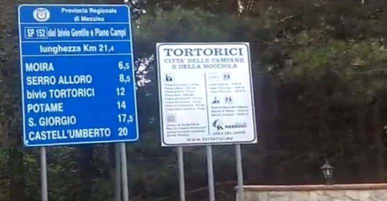 TORTORICI – Limitazione al transito sulla strada provinciale 152 Bivio Gentile – Piano Campi