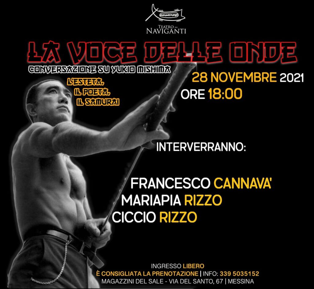 AI MAGAZZINI DEL SALE  – A Messina si parlerà di Yukio Mishima: la voce delle onde l’esteta, il poeta e il samurai