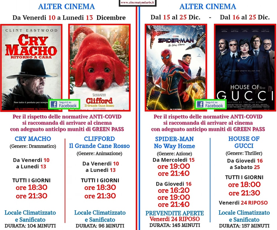 ANDIAMO AL CINEMA – Anche l’ultimo film di Clint Eastwood all’Altercinema di Gliaca