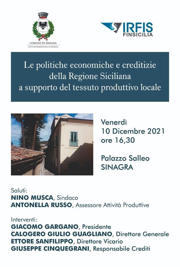 SINAGRA – Le politiche economiche e creditizie per il territorio