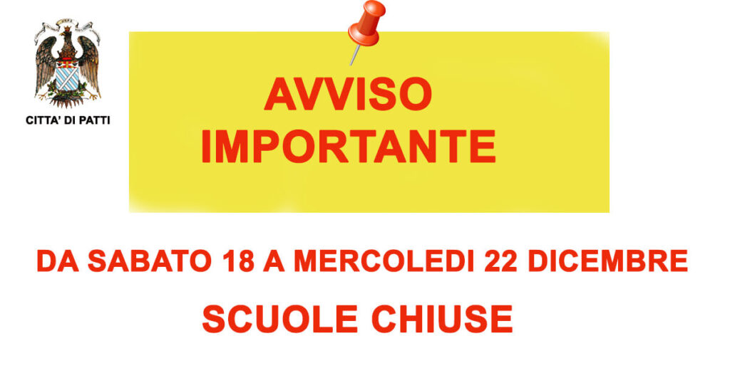 EMERGENZA COVID – A Patti scuole chiuse. L’appello del sindaco