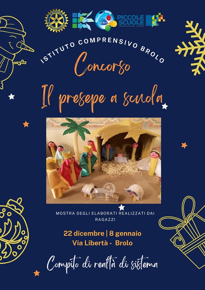PRESEPE A SCUOLA – La mostra , allestita nella palestra della scuola , resterà aperta al pubblico fino all’8 gennaio