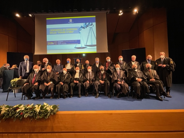 ORDINE AVVOCATI MESSINA – Consegnate 29 “Toghe d’oro” a chi ha compiuto 50 anni di iscrizione