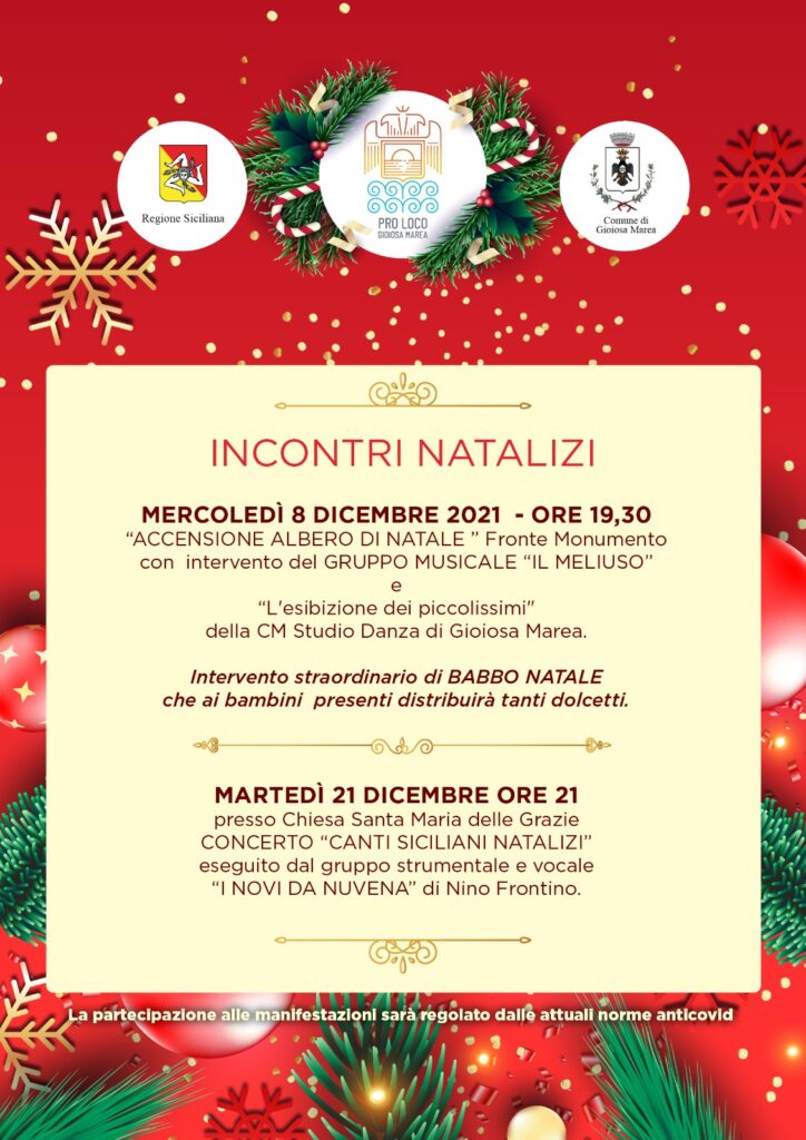 GIOIOSA MAREA – Città in festa, gli eventi natalizi organizzati dalla Pro Loco