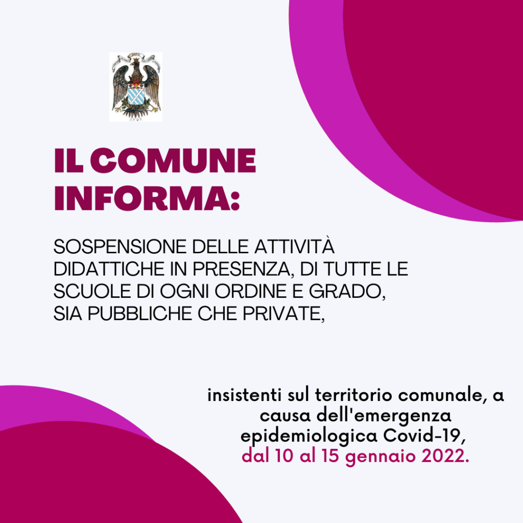 QUOTA 313 POSITIVI – A Patti il sindaco chiude le scuole