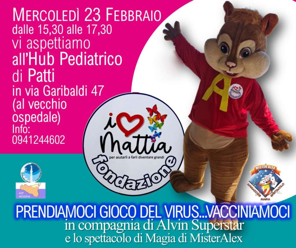 VACCINAZIONI ANTICOVID – Mercoledì a Patti quelle dedicate ai bambini tra animazione e magia