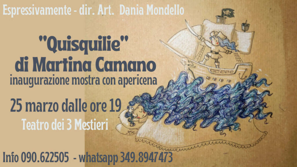 MOSTRE – Riapre al pubblico il Teatro dei 3 Mestieri con “Espressivamente” un ciclo di mostre curato da Dania Mondello