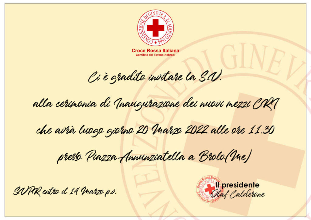 BROLO – Due nuovi mezzi per la Croce Rossa Italiana