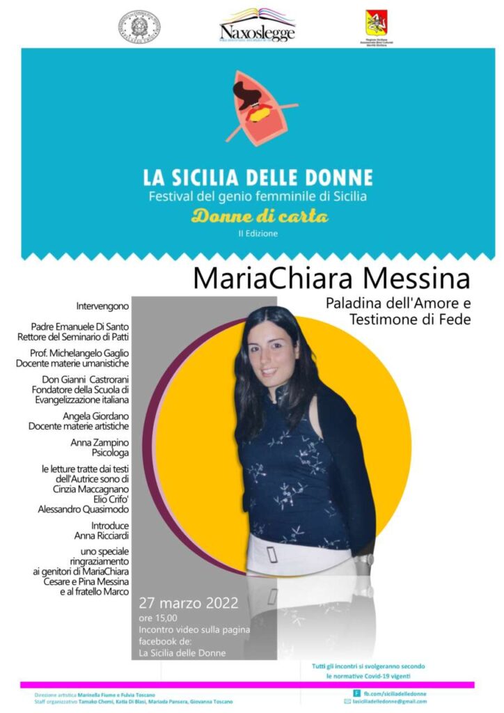MARIACHIARA MESSINA – Ricordata dal Festival la Sicilia delle Donne
