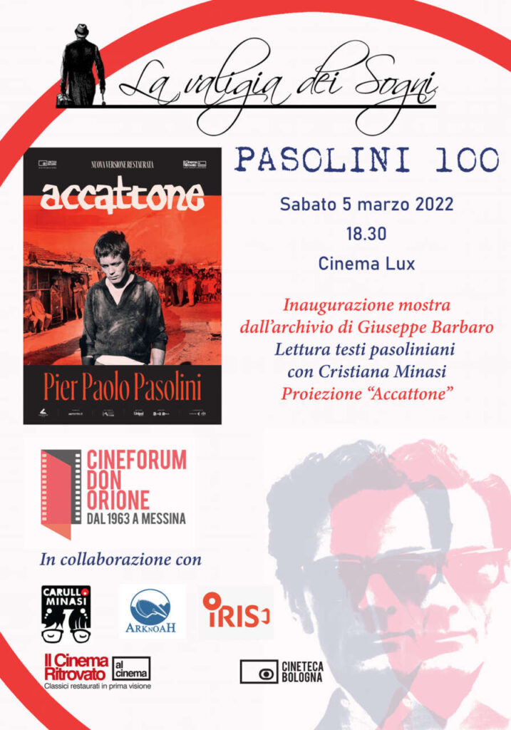 CINEMA – Omaggio a Pasolini al cinema Lux di Messina in occasione del centenario