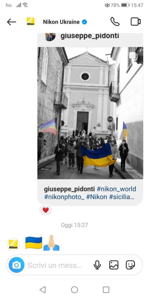 FOTO E GUERRA SULLA RETE – Quella di Giuseppe Pidonti sulla pagina Nikon Ukraine