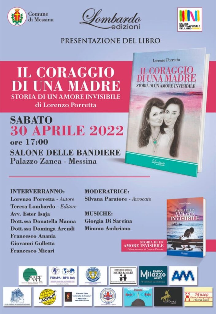 TUTTO LIBRI – A Palazzo Zanca “Il coraggio di una madre” di Lorenzo Porretta