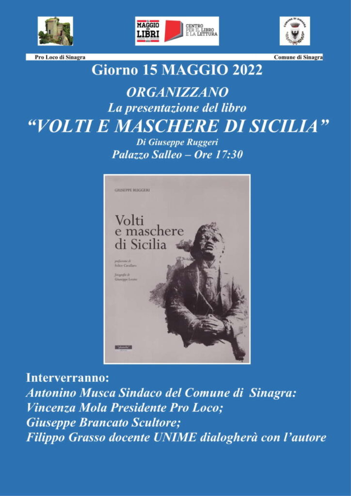 SINAGRA – Maggio dei libri, il 15 maggio “Volti e Maschere di Sicilia”