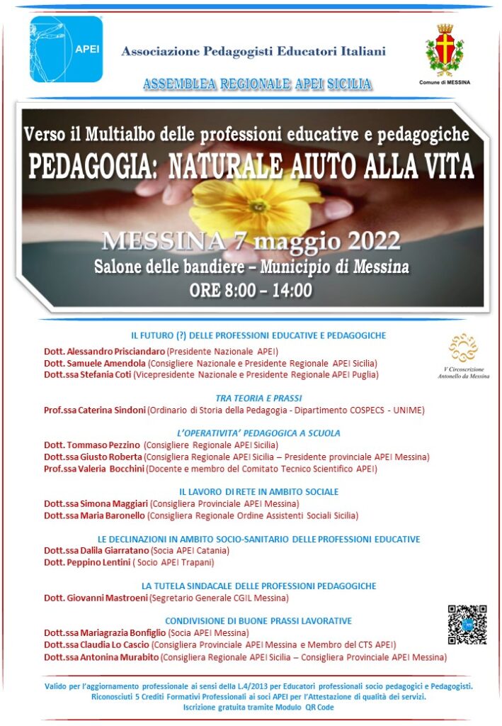 APEI – A Messina l’assemblea regionale dell’associazione Pedagogisti ed Educatori Italiani