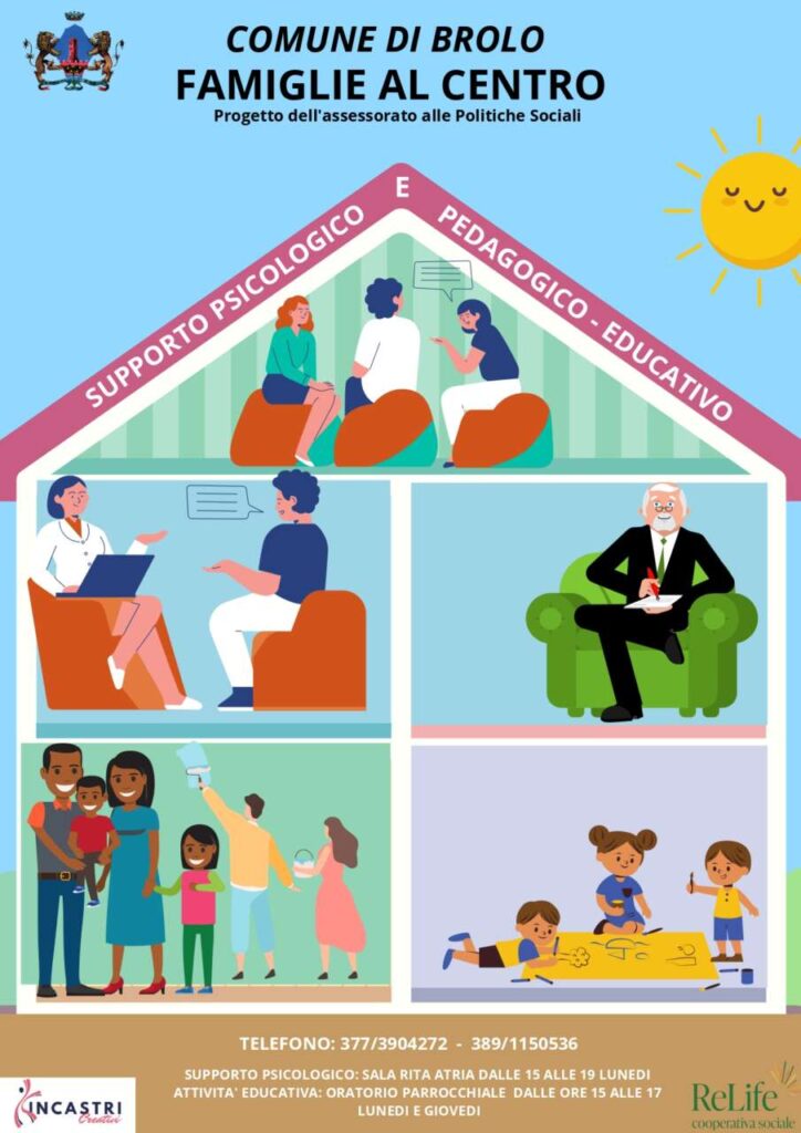 BROLO – Parte domani il progetto per i minori “Famiglie al centro”