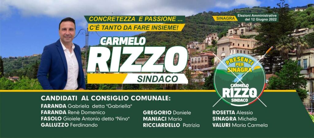 ELEZIONI SINAGRA – Tutta la Squadra di Carmelo Rizzo