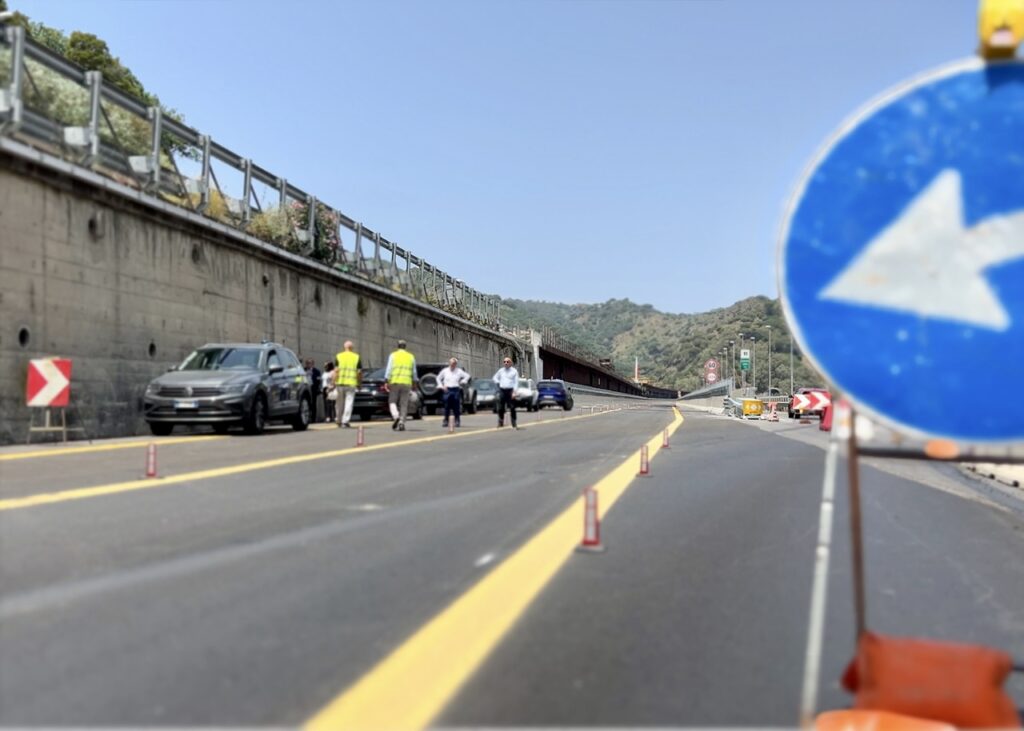 A20 MESSINA-PALERMO – Da oggi è percorribile la prima nuova campata del Viadotto Ritiro