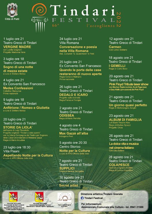 TINDARI FESTIVAL 2022 – Il programma