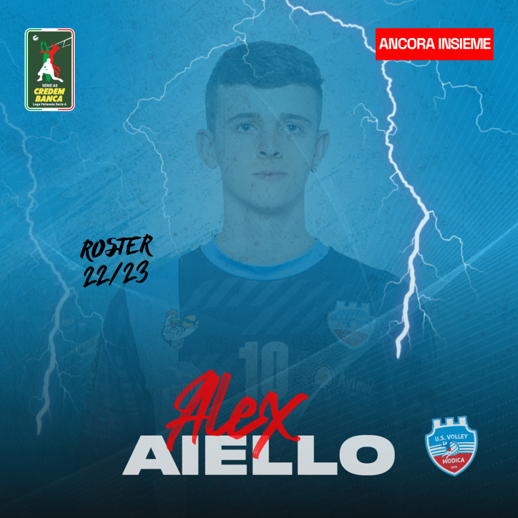 VOLLEY A3- L’Avimecc Volley Modica conferma il “libero” Alex Aiello