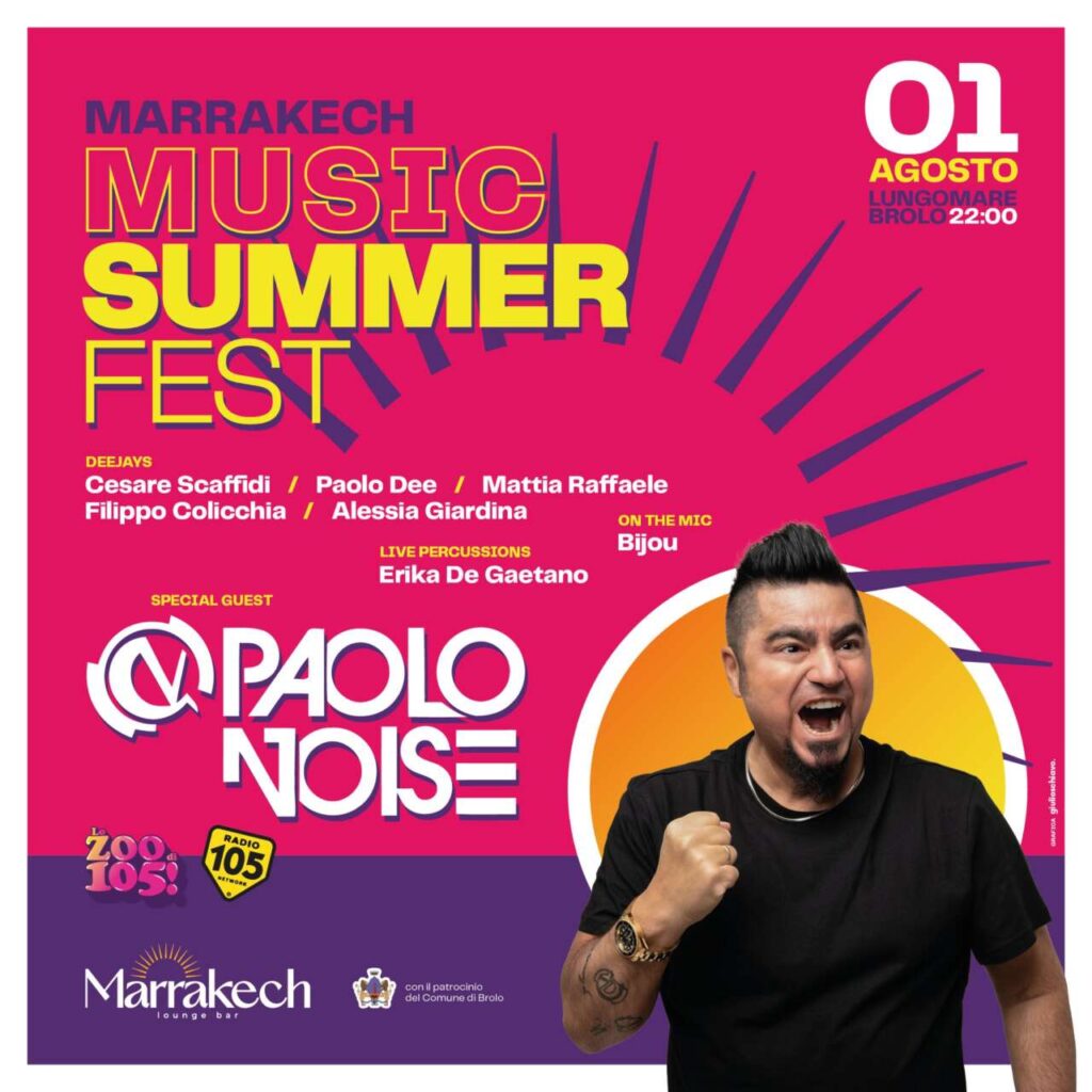 APPUNTAMENTI ESTIVI BROLESI – La musica dell’1 agosto al Marrakech con Paolo Noise