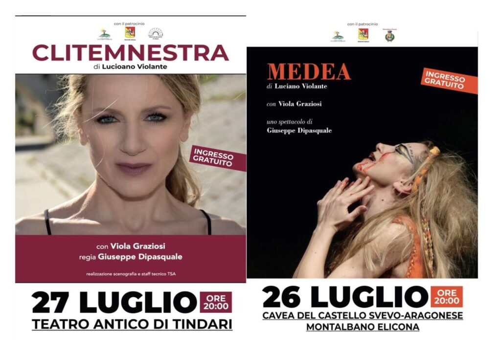 APPUNTAMENTI – Clitemnestra e Medea tra Tindari e Montalbano. Parteciperà, da remoto, Luciano Violante