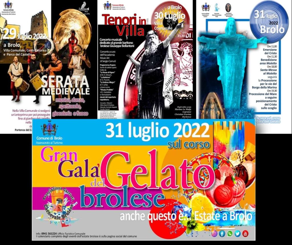 ESTATE – Interessante week end a Brolo, tra sfilate medievali, processione di barche, Lirica e Gelato