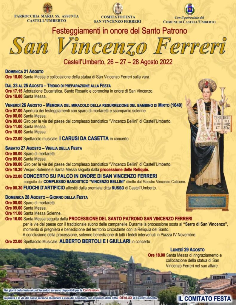 CASTELL’UMBERTO – Festa di San Vincenzo Ferreri