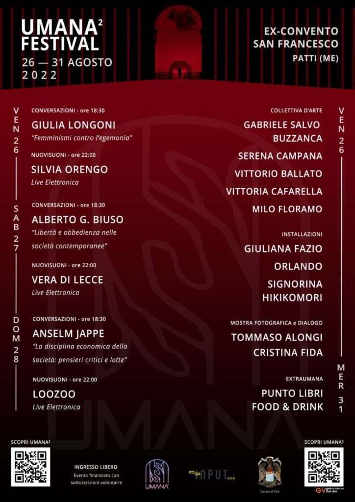 UMANA² FESTIVAL 2022 – Tutto pronto a Patti per il festival del Contemporaneo e della Partecipazione