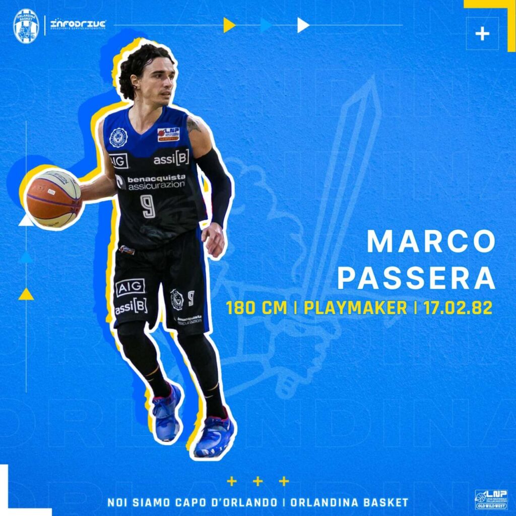 BASKET – Orlandina: Bentornato Marco Passera