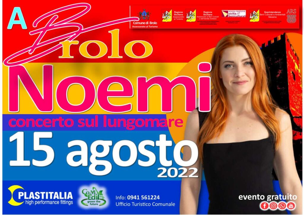 FERRAGOSTO – A Brolo canterà Noemi