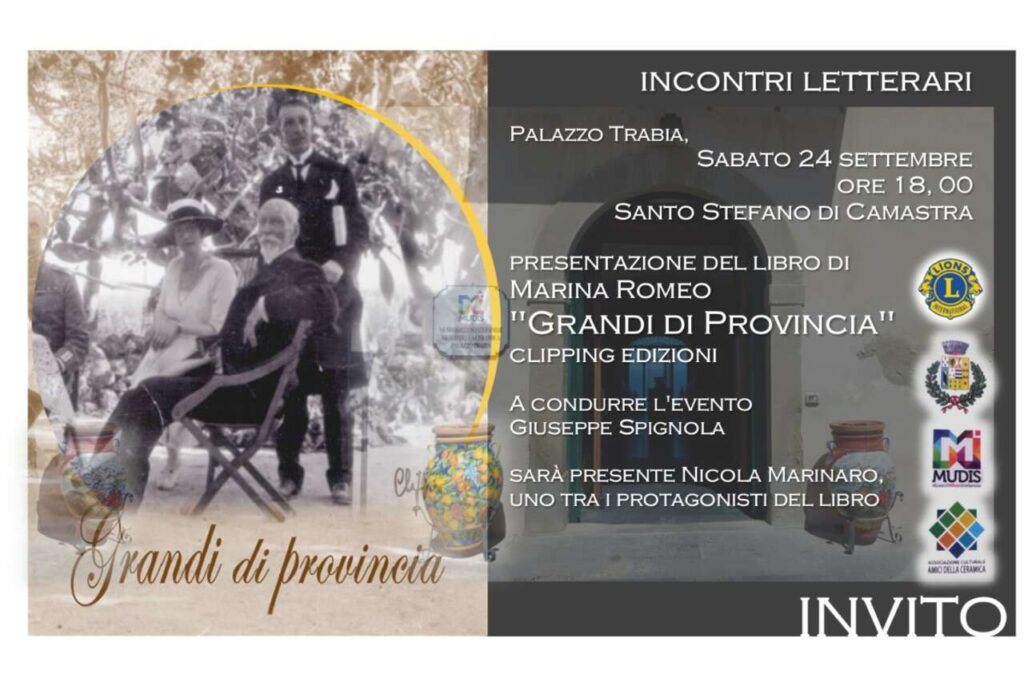 SANTO STEFANO DI CAMASTRA  – “Grandi di Provincia” di Marina Romeo a Palazzo Trabia