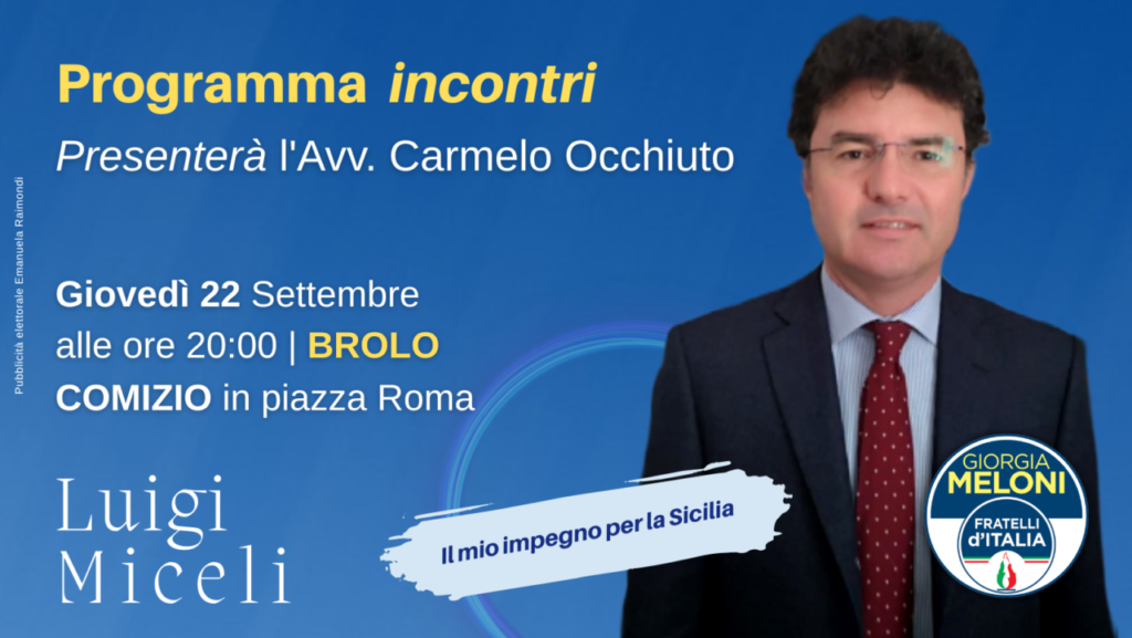 ELEZIONI – Appuntamenti elettorali, a Brolo, in vista della chiusura della campagna elettorale