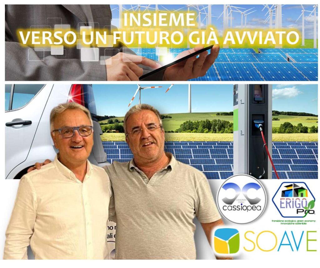 ENERGIE RINNOVABILI – La Cassiopea stringe un partenariato con la Soave di Sulmona