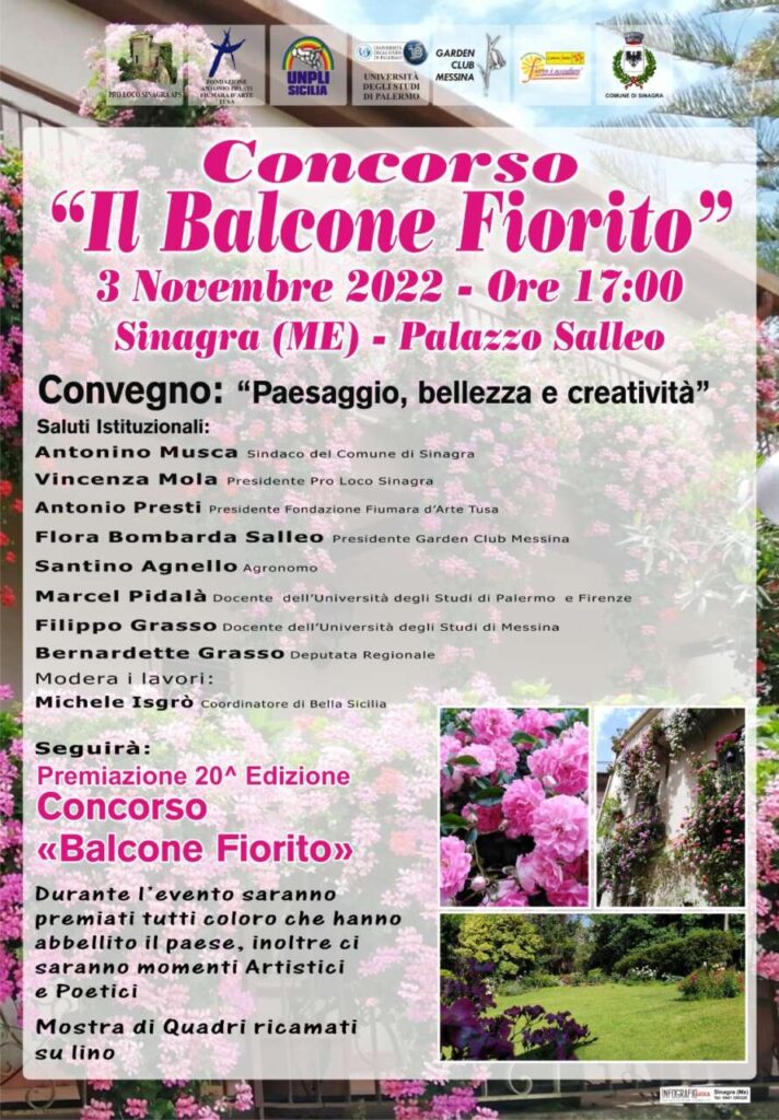 SINAGRA – Premiazione Concorso “Balcone Fiorito” 20a edizione