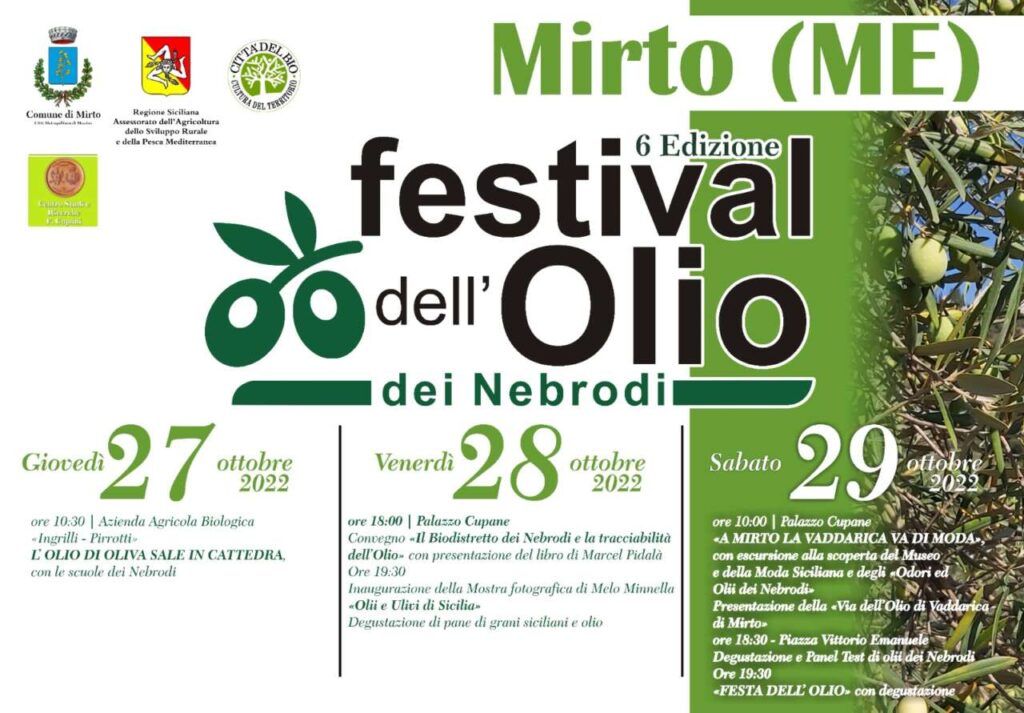 MIRTO – Sesta edizione del Festival dell’Olio di Oliva dei Nebrodi