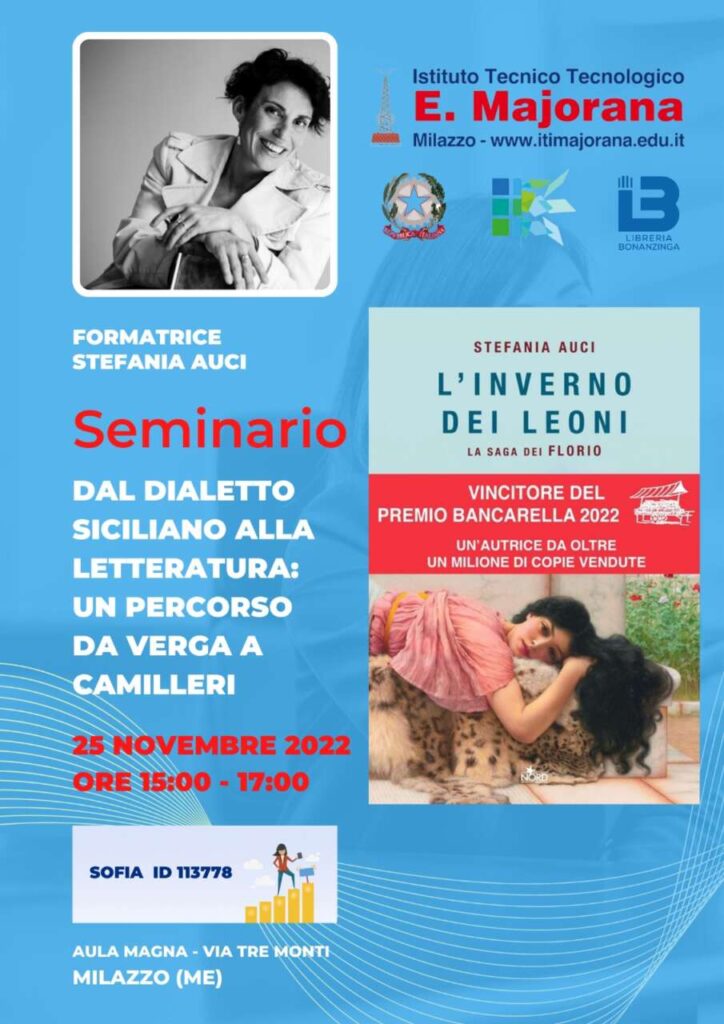 MILAZZO – Stefania Auci al Majorana, formatore di eccezione