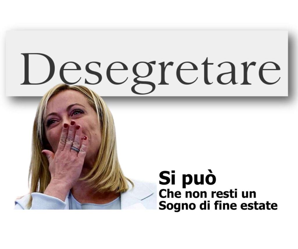 GIORGIA – “Desegretare”… sogno di una mattina di fine estate