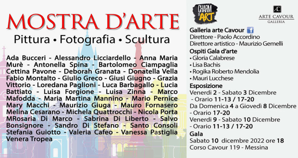 MOSTRE – “Charm of Art” alla Galleria Arte Cavour in esposizione 35 opere di pittura, fotografia e scultura
