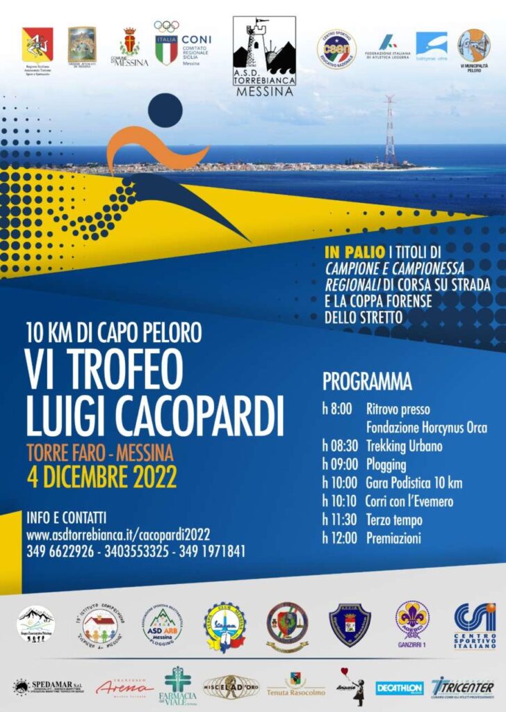 CORSA SU STRADA – Cresce l’attesa per la sesta “10 km di Capo Peloro-Trofeo Luigi Cacopardi”