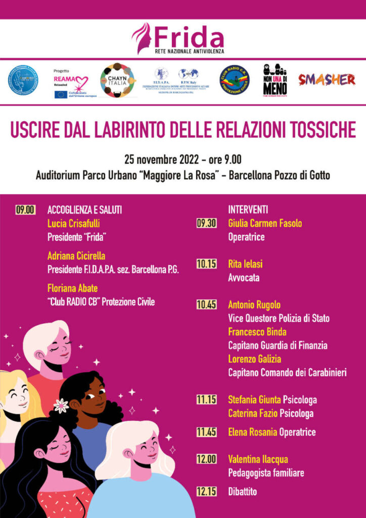 BARCELLONA P.G. – “Uscire dal labirinto delle relazioni tossiche” incontro pubblico promosso dal Centro Antiviolenza Frida Kahlo