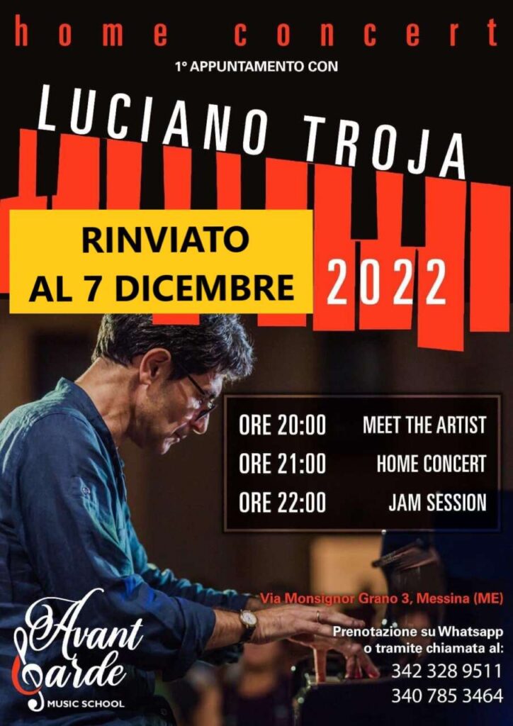 MEET THE ARTIST – Rinviato al 7 dicembre l’evento con Luciano Troja all’Avantgarde