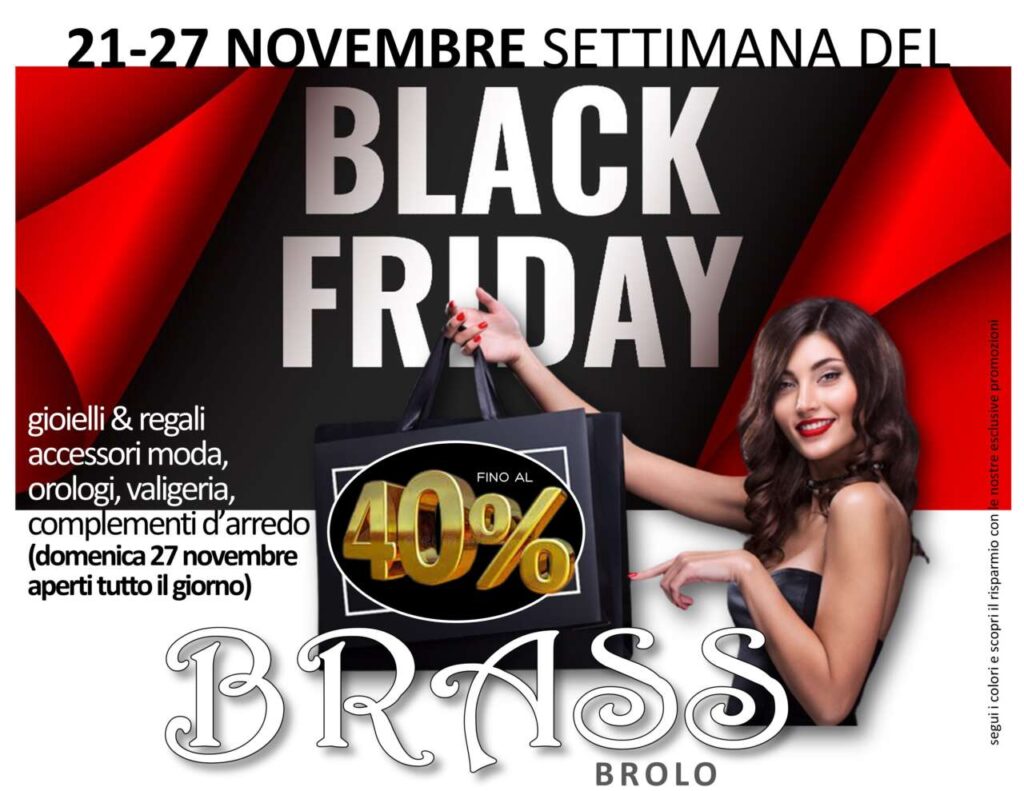 PROMOZIONI – IL Black Friday di Brass a Brolo